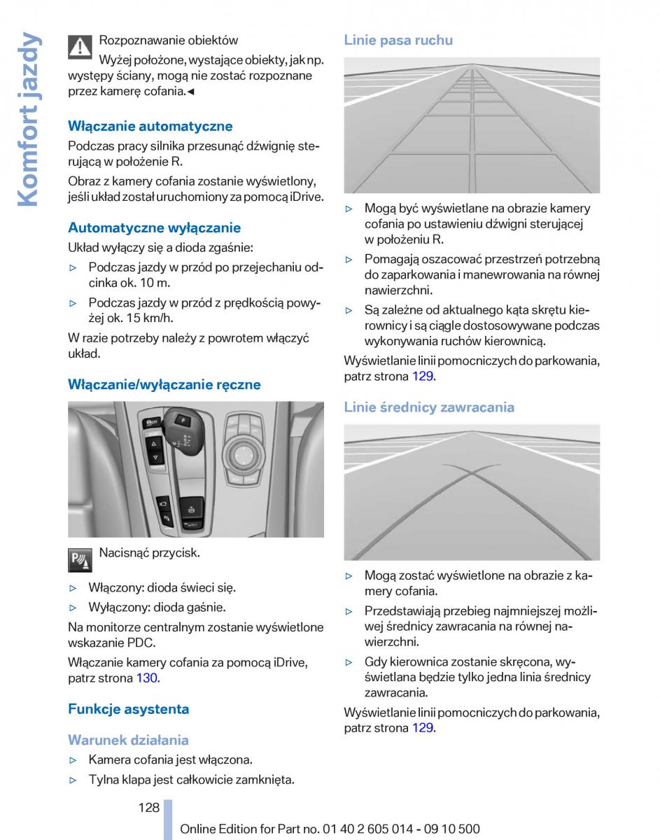 BMW 5 F07 GT Gran Turismo instrukcja obslugi / page 128