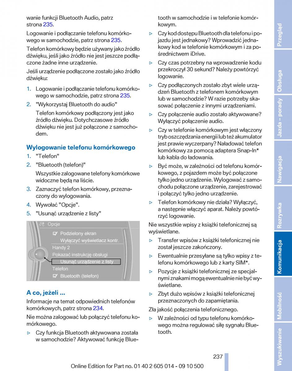 BMW 5 F07 GT Gran Turismo instrukcja obslugi / page 237