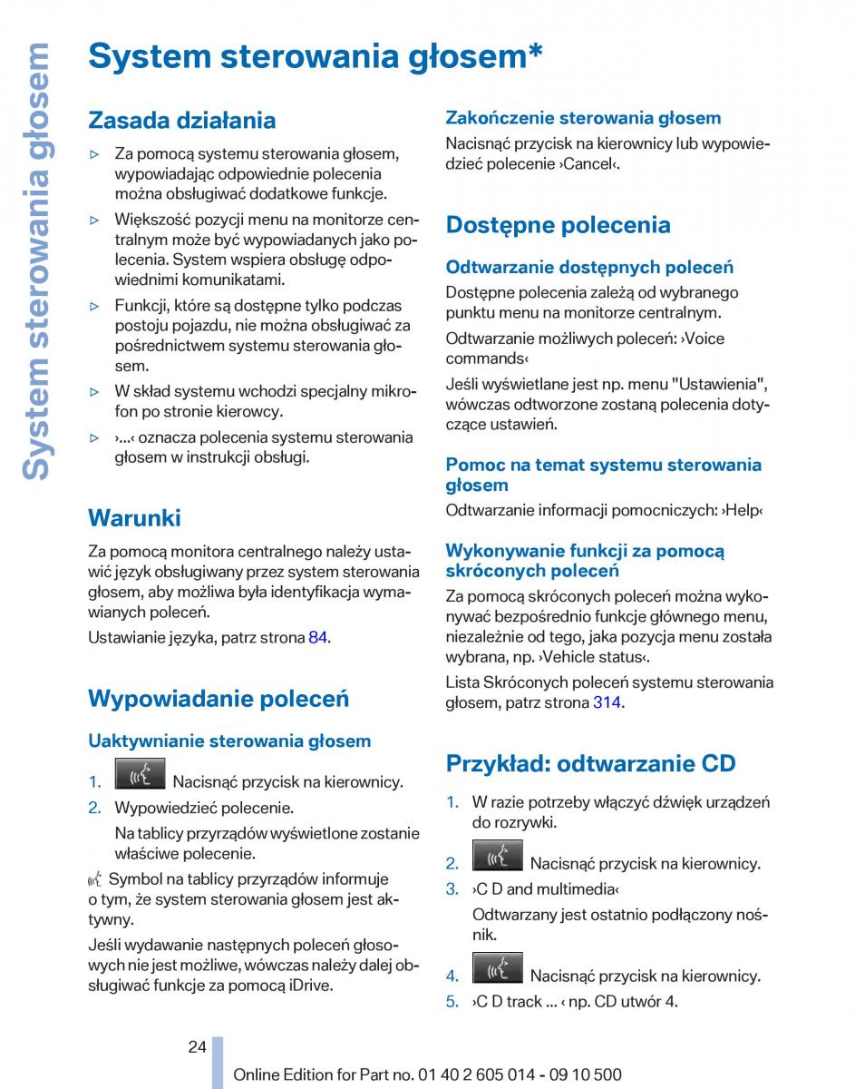 BMW 5 F07 GT Gran Turismo instrukcja obslugi / page 24