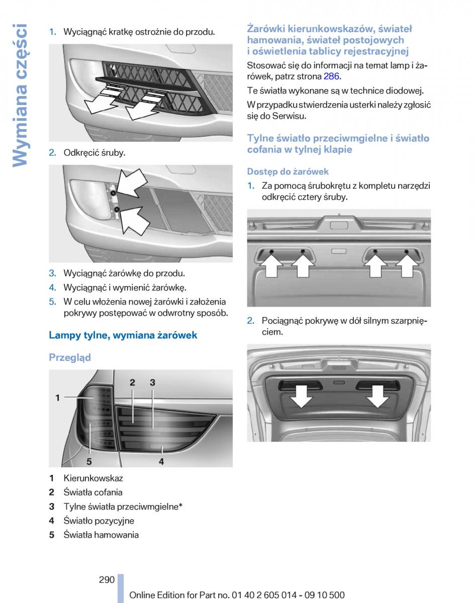 BMW 5 F07 GT Gran Turismo instrukcja obslugi / page 290