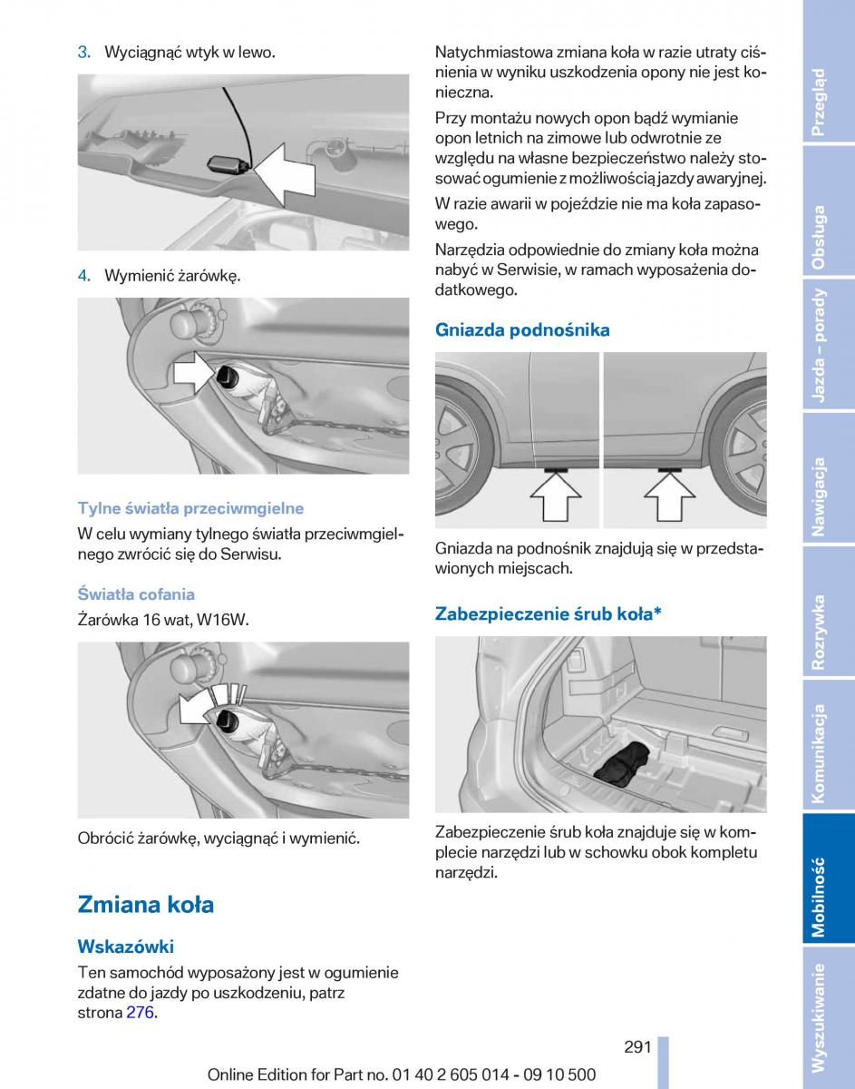 BMW 5 F07 GT Gran Turismo instrukcja obslugi / page 291