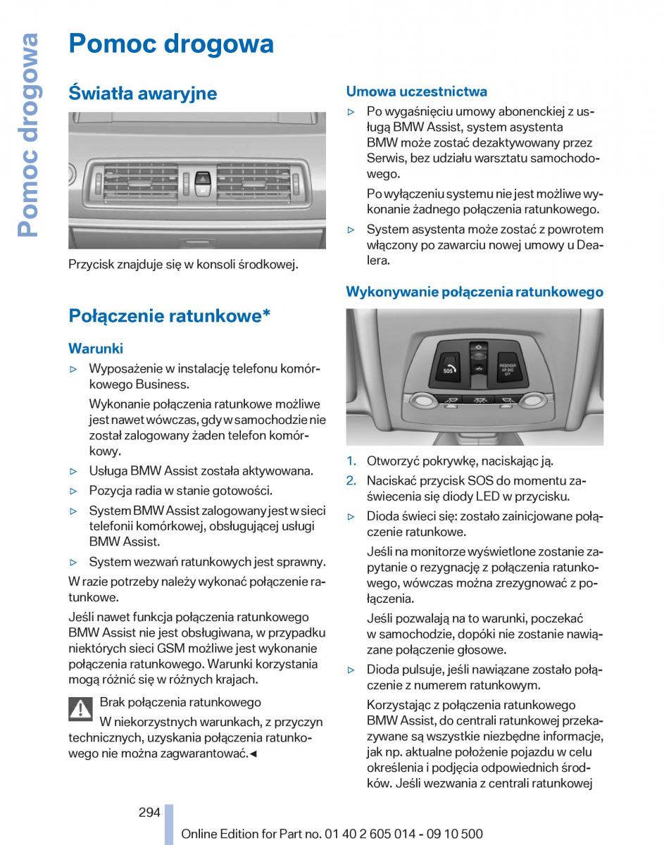 BMW 5 F07 GT Gran Turismo instrukcja obslugi / page 294