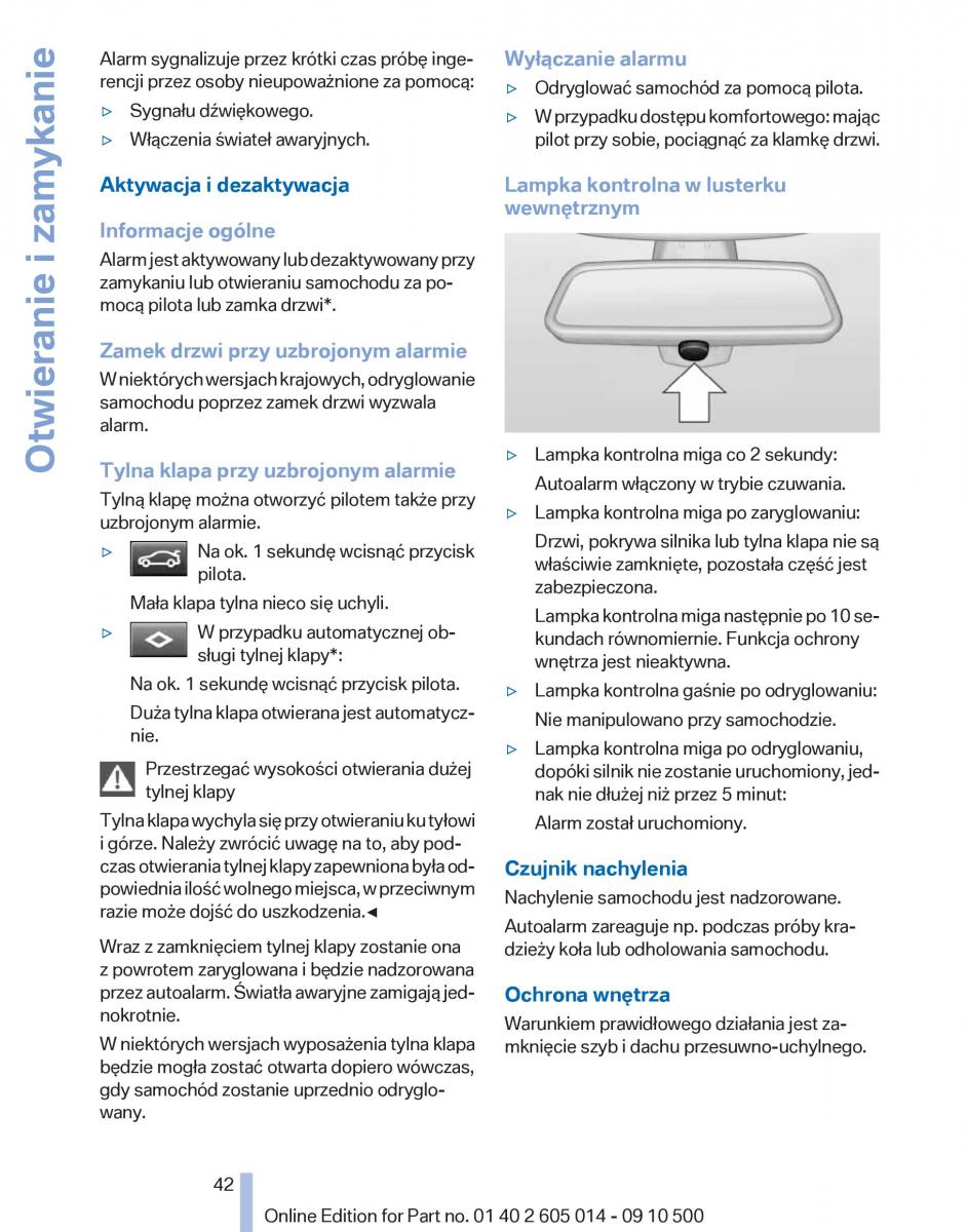 BMW 5 F07 GT Gran Turismo instrukcja obslugi / page 42