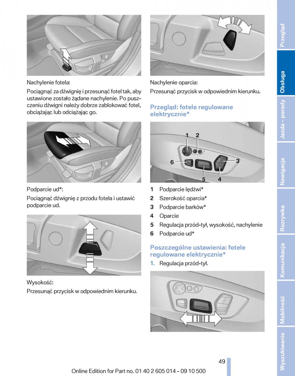 BMW 5 F07 GT Gran Turismo instrukcja obslugi / page 49