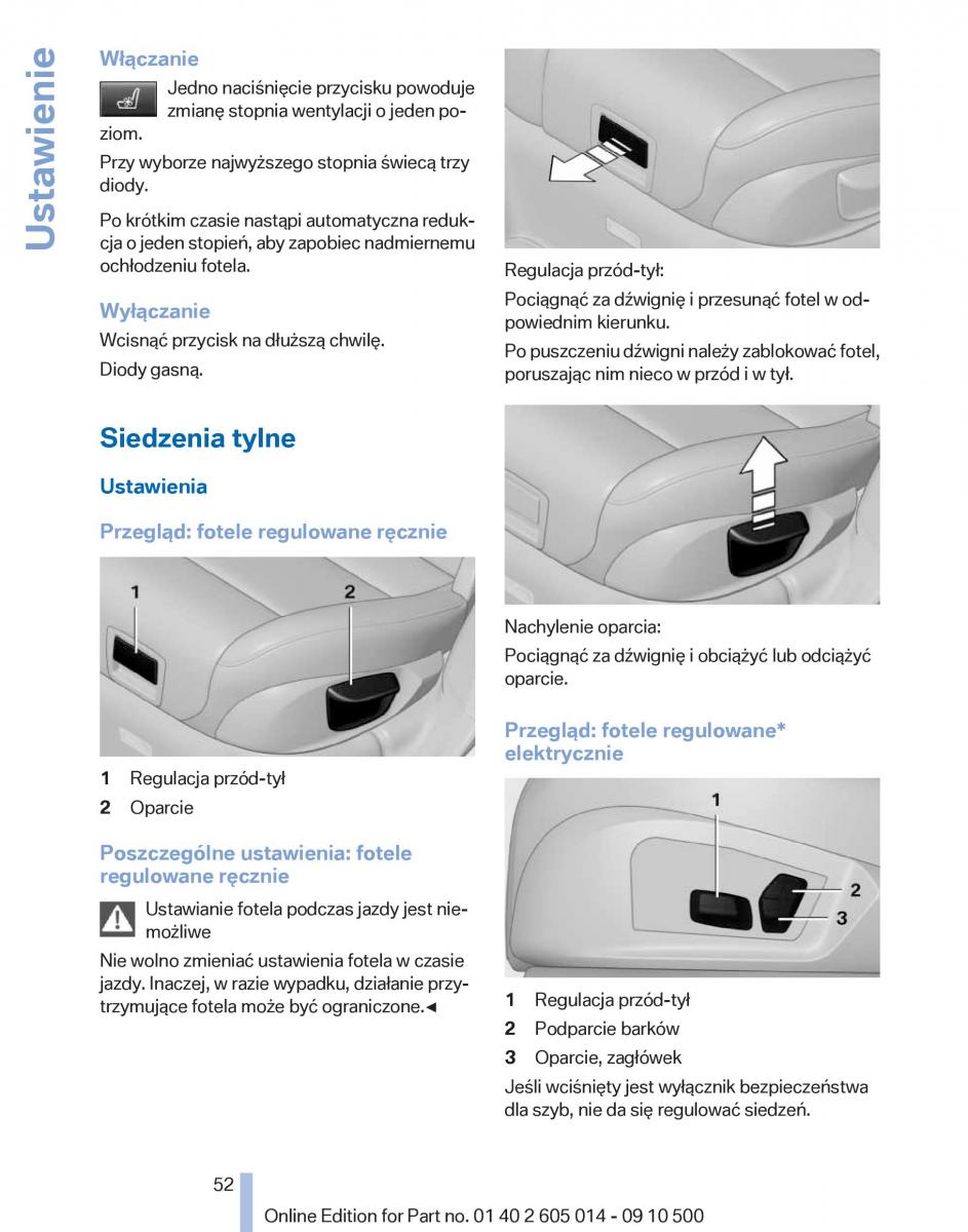 BMW 5 F07 GT Gran Turismo instrukcja obslugi / page 52