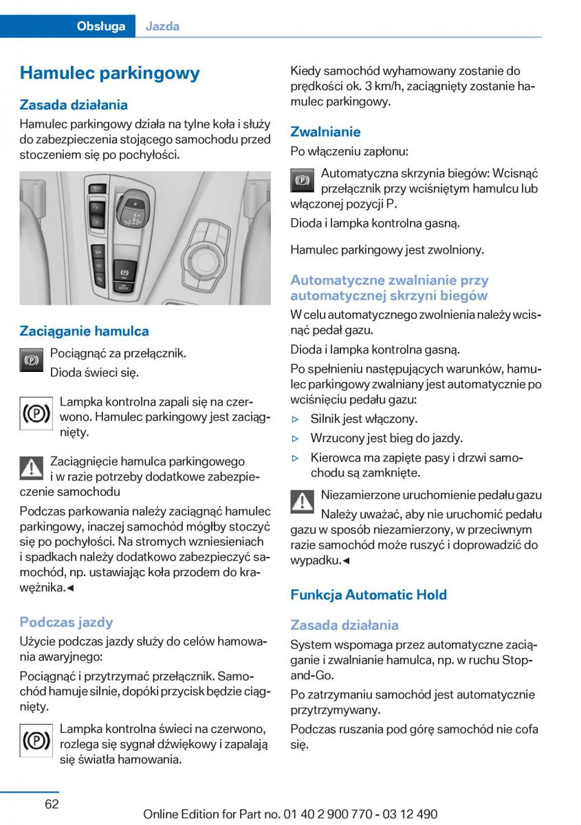 manual  BMW 6 F13 Coupe instrukcja / page 62