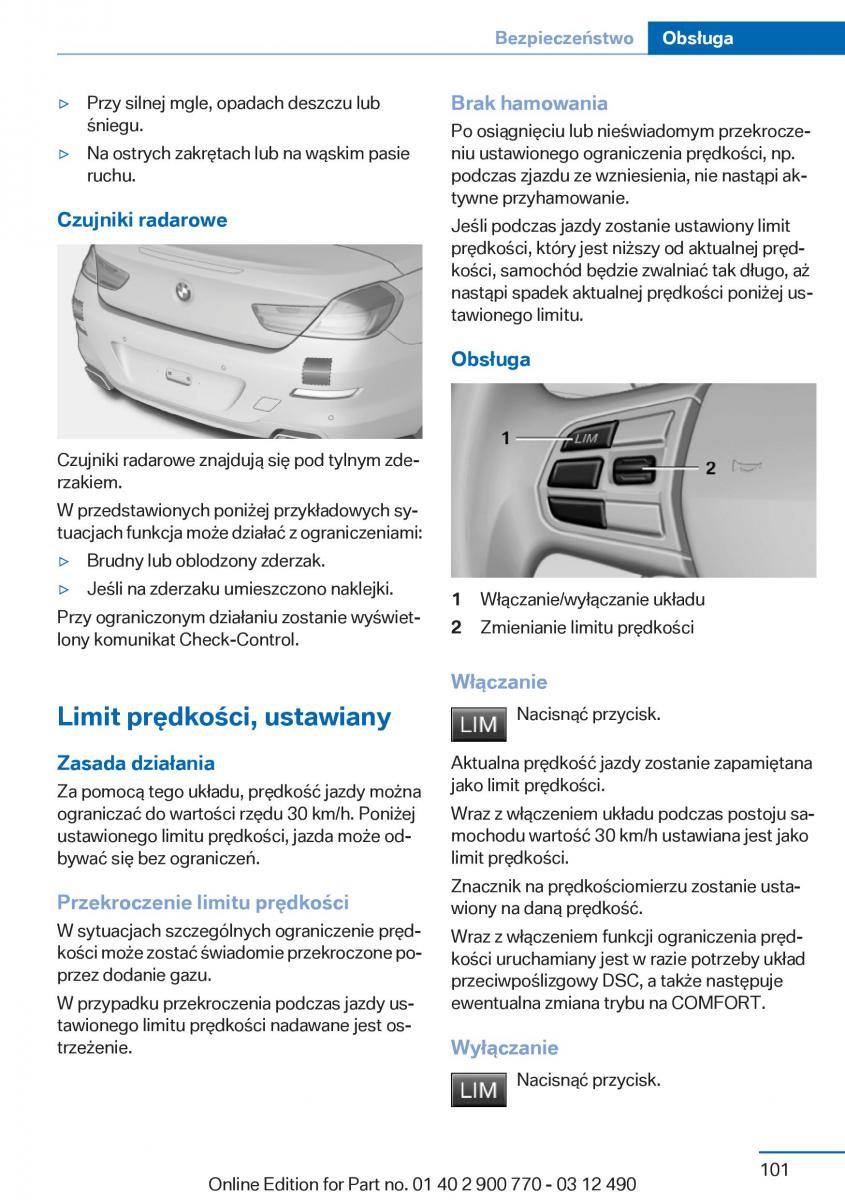 manual  BMW 6 F13 Coupe instrukcja / page 101