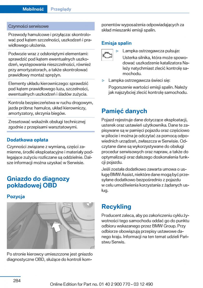 manual  BMW 6 F13 Coupe instrukcja / page 284