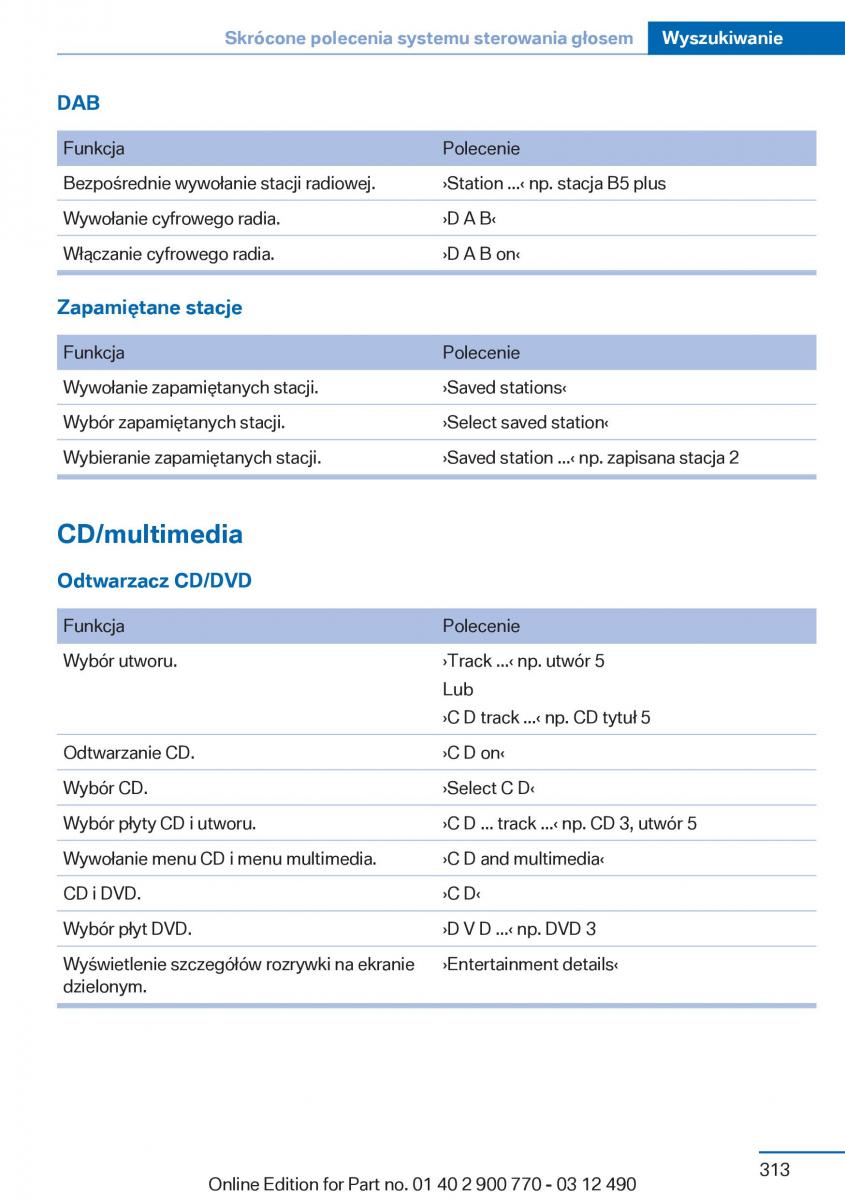 manual  BMW 6 F13 Coupe instrukcja / page 313