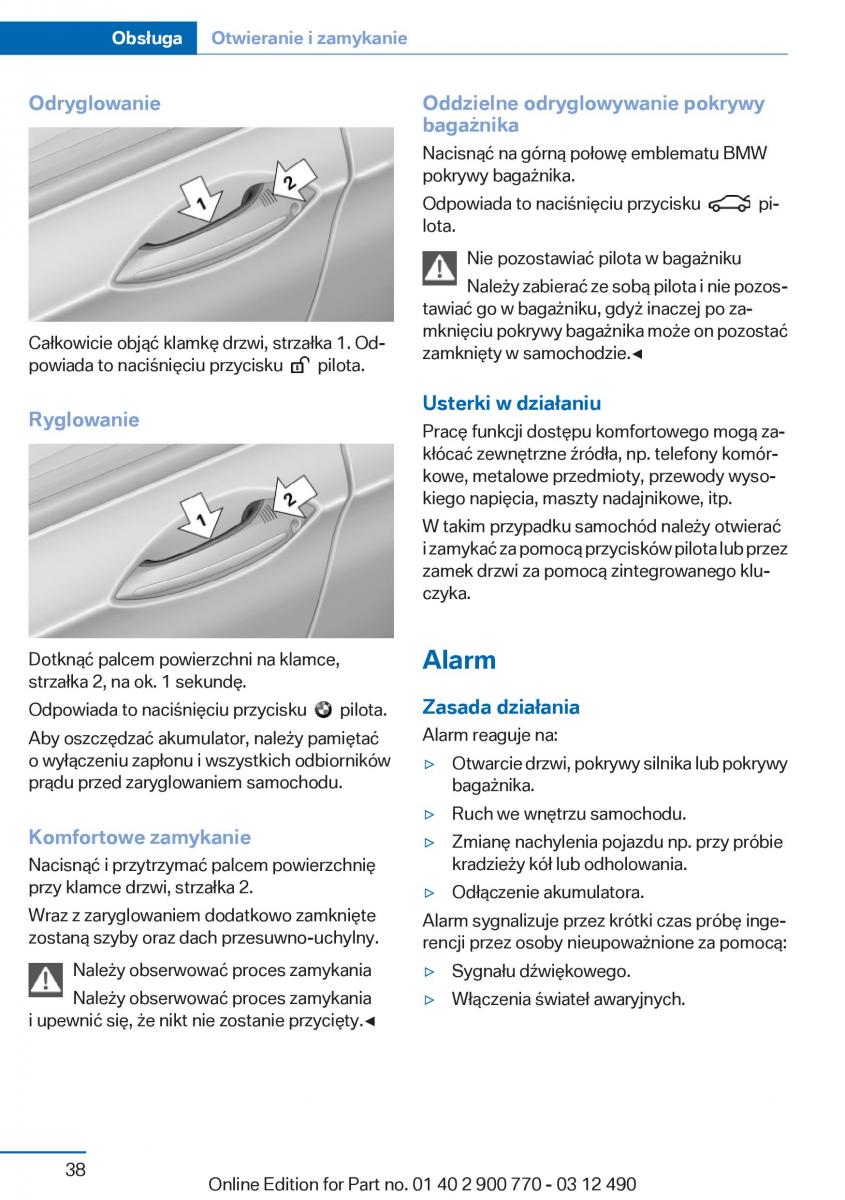 manual  BMW 6 F13 Coupe instrukcja / page 38
