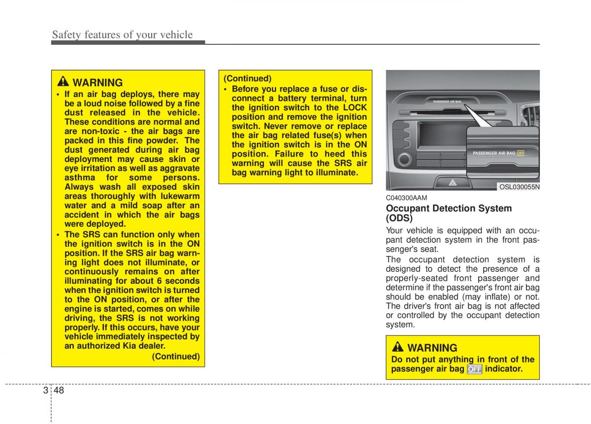 Kia Sportage III 3 owners manual / page 70