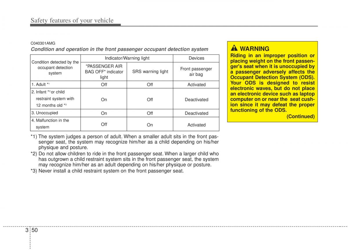 Kia Sportage III 3 owners manual / page 72