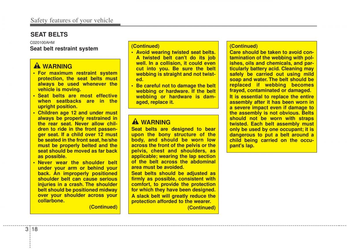 Kia Sportage III 3 owners manual / page 40