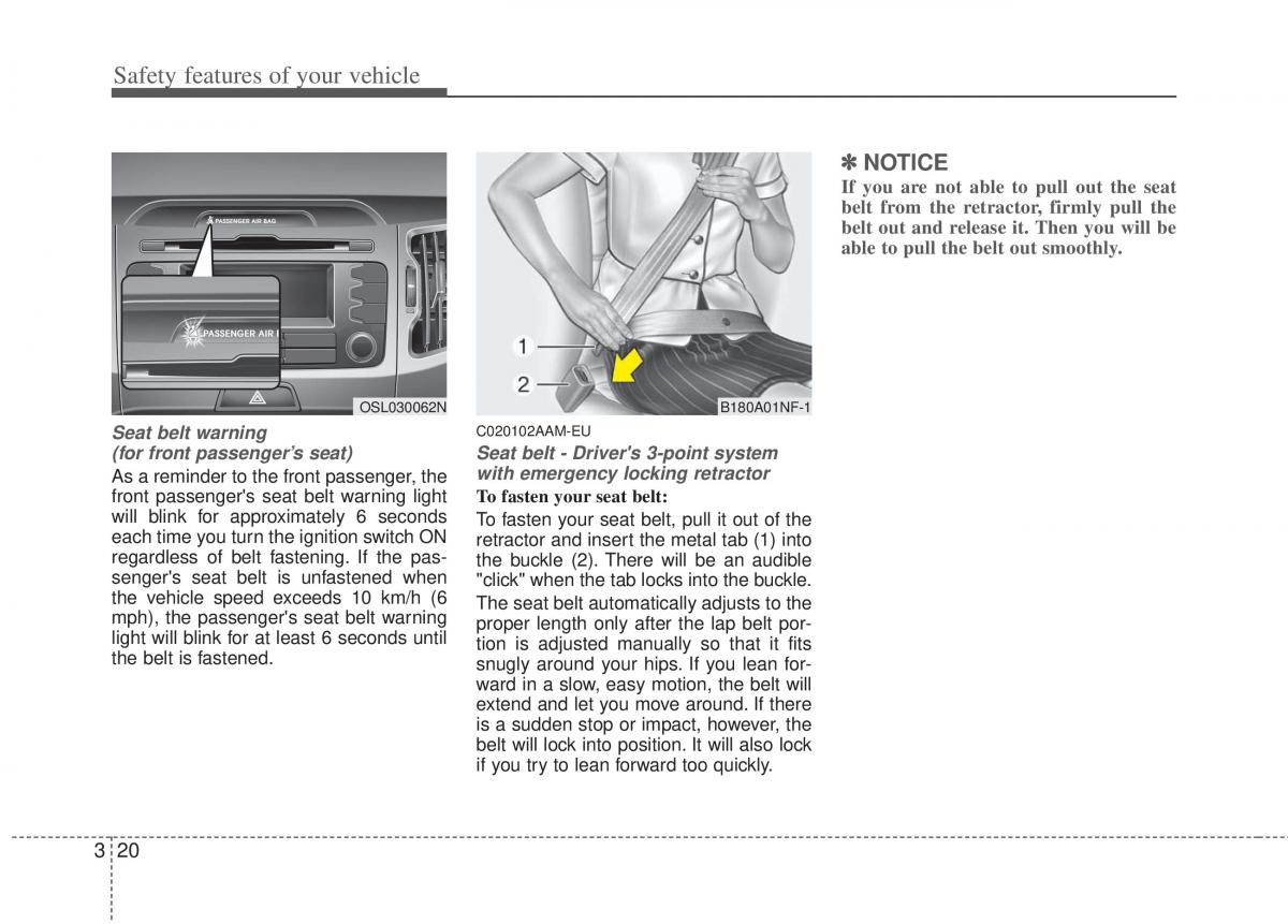 Kia Sportage III 3 owners manual / page 42