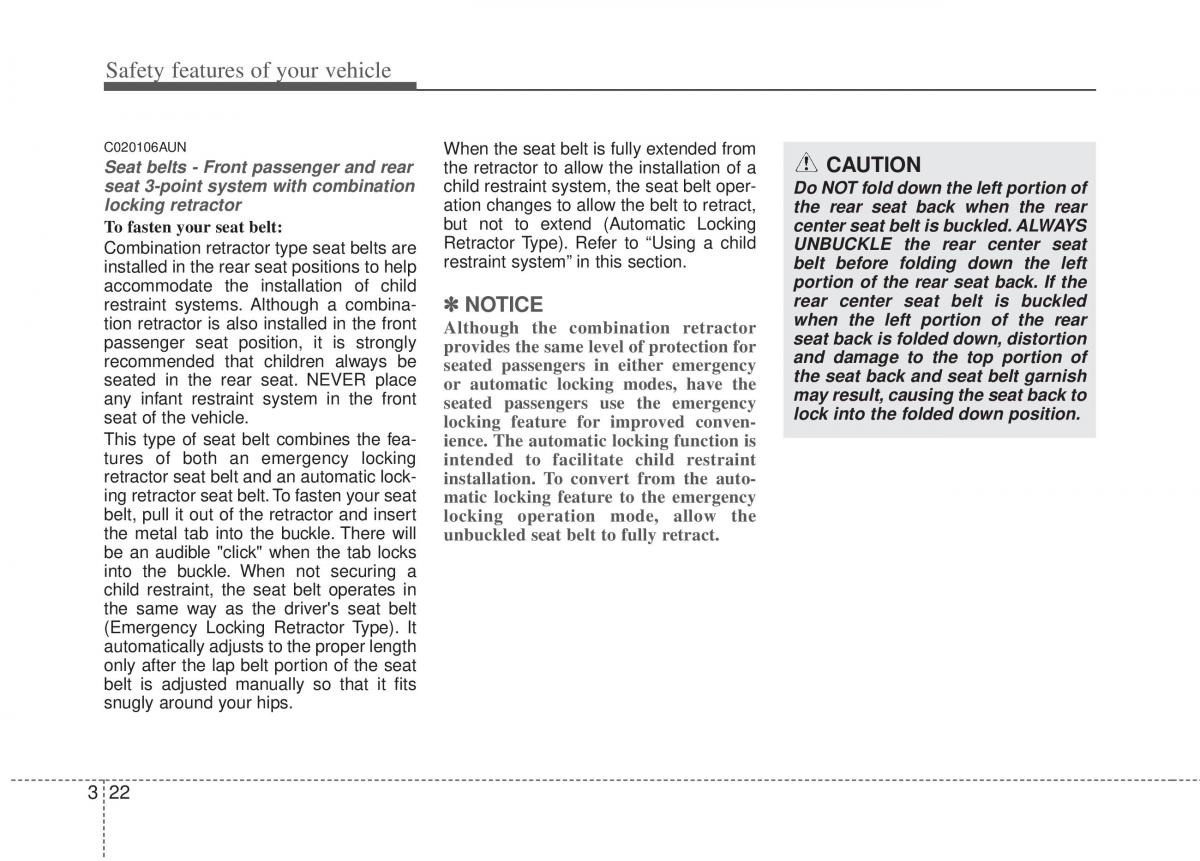 Kia Sportage III 3 owners manual / page 44