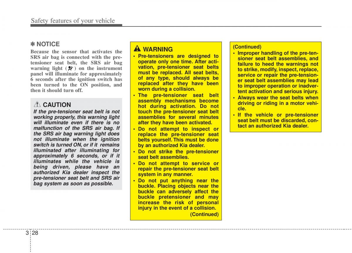 Kia Sportage III 3 owners manual / page 50