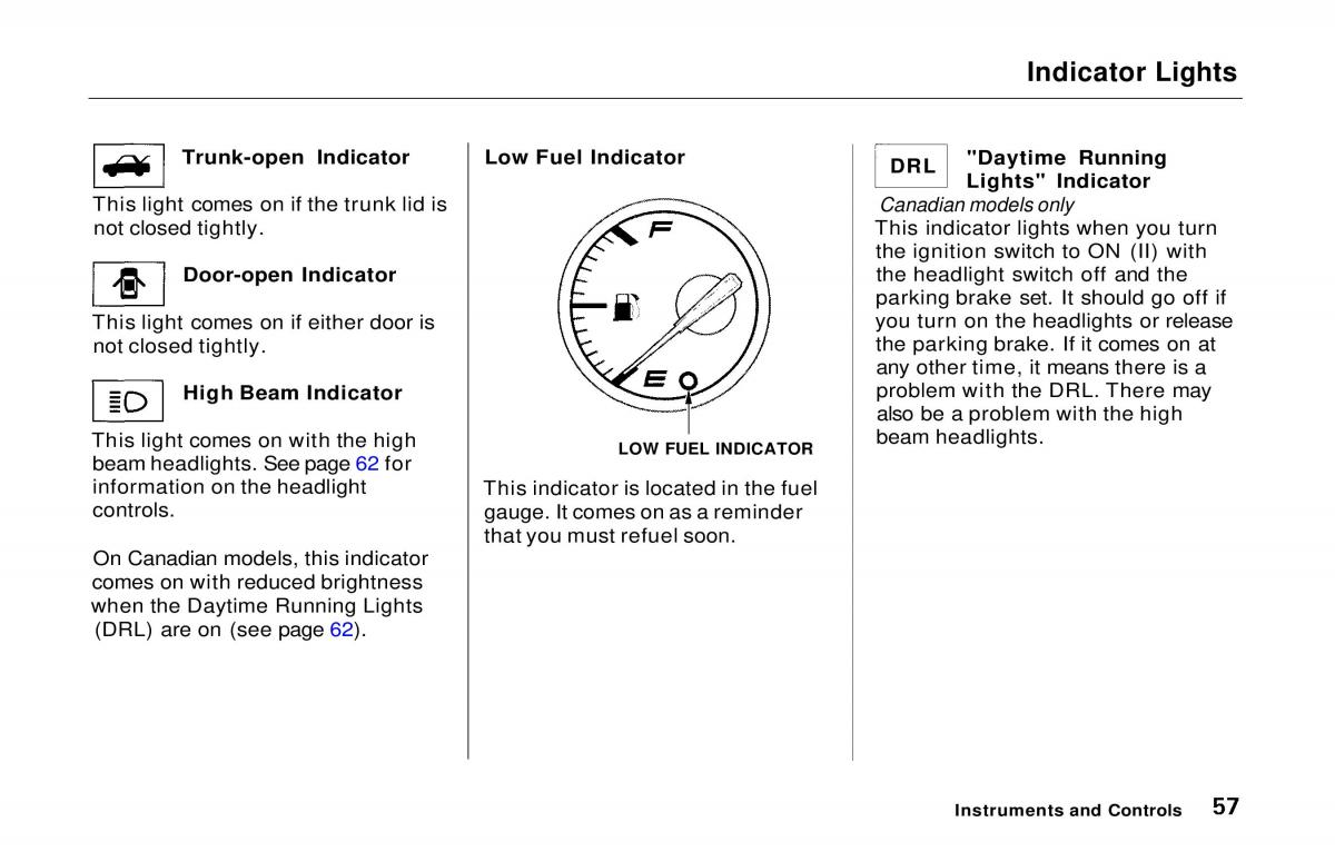 manual  Honda Prelude V 5 owners manual / page 58