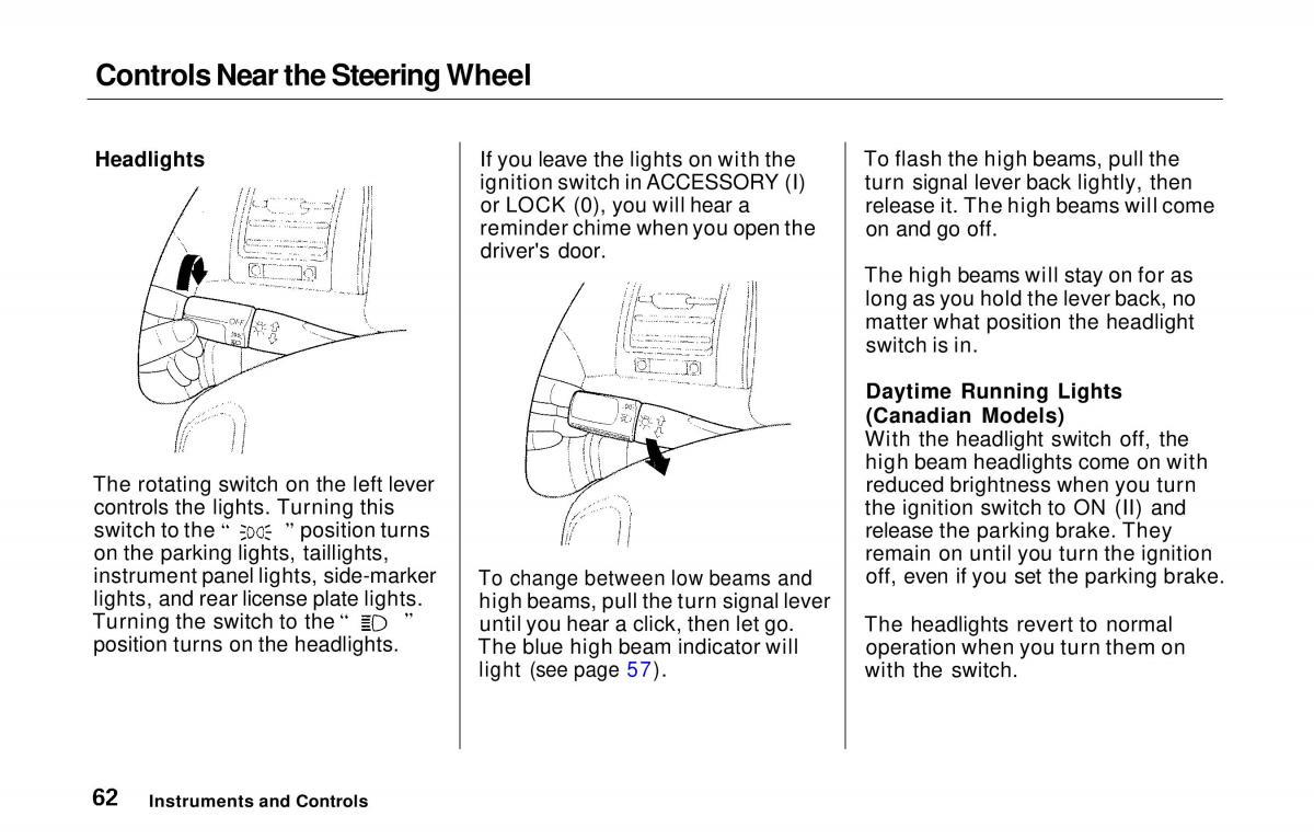 manual  Honda Prelude V 5 owners manual / page 63