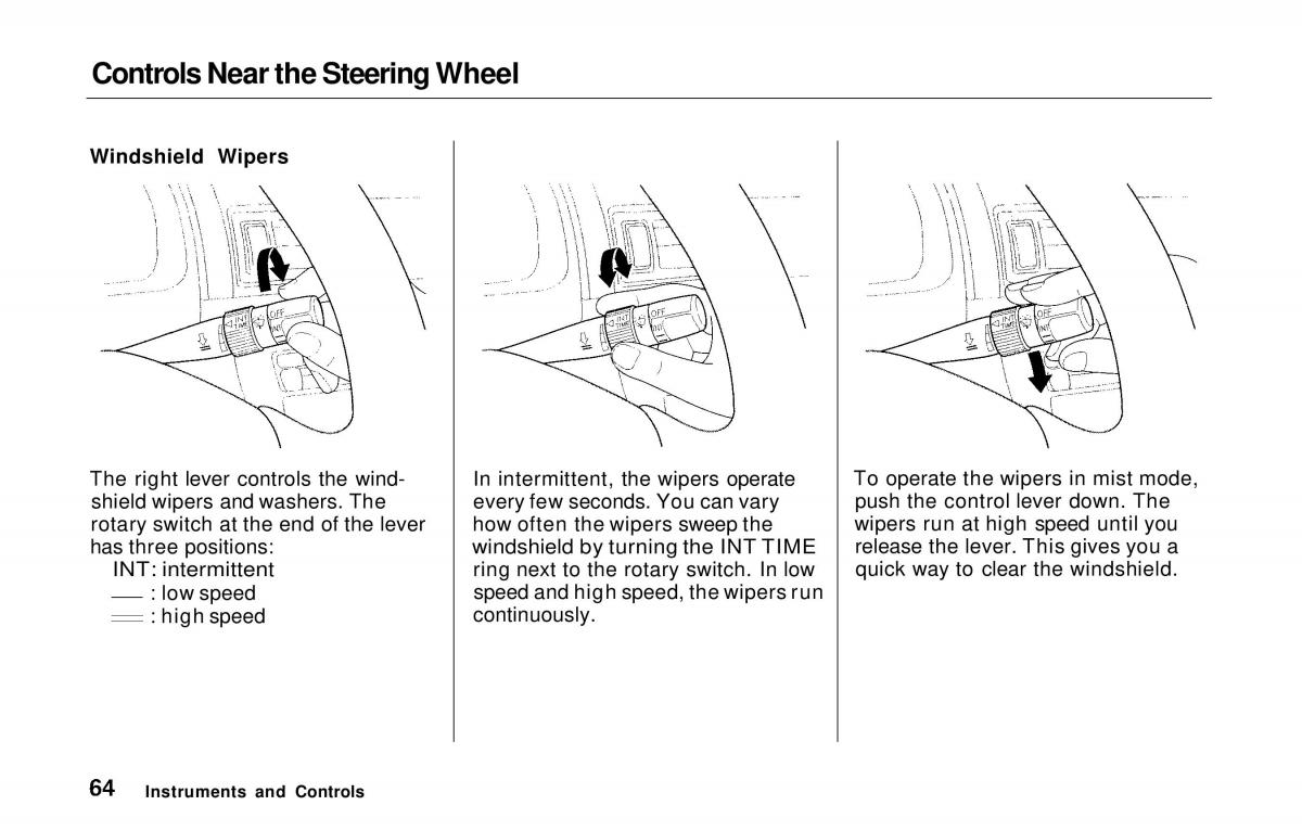 manual  Honda Prelude V 5 owners manual / page 65