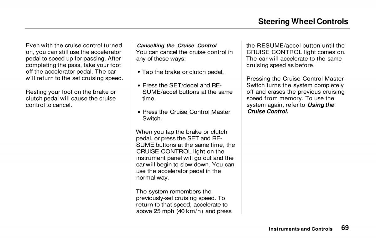 manual  Honda Prelude V 5 owners manual / page 70