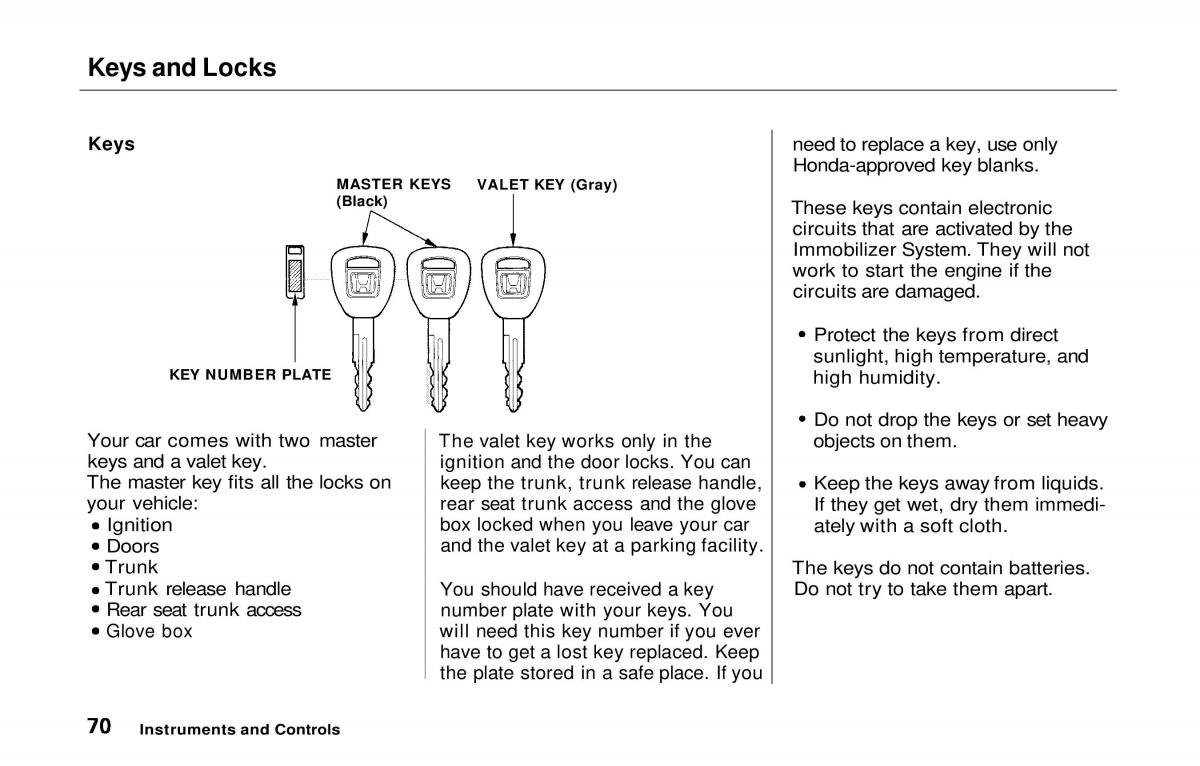 manual  Honda Prelude V 5 owners manual / page 71