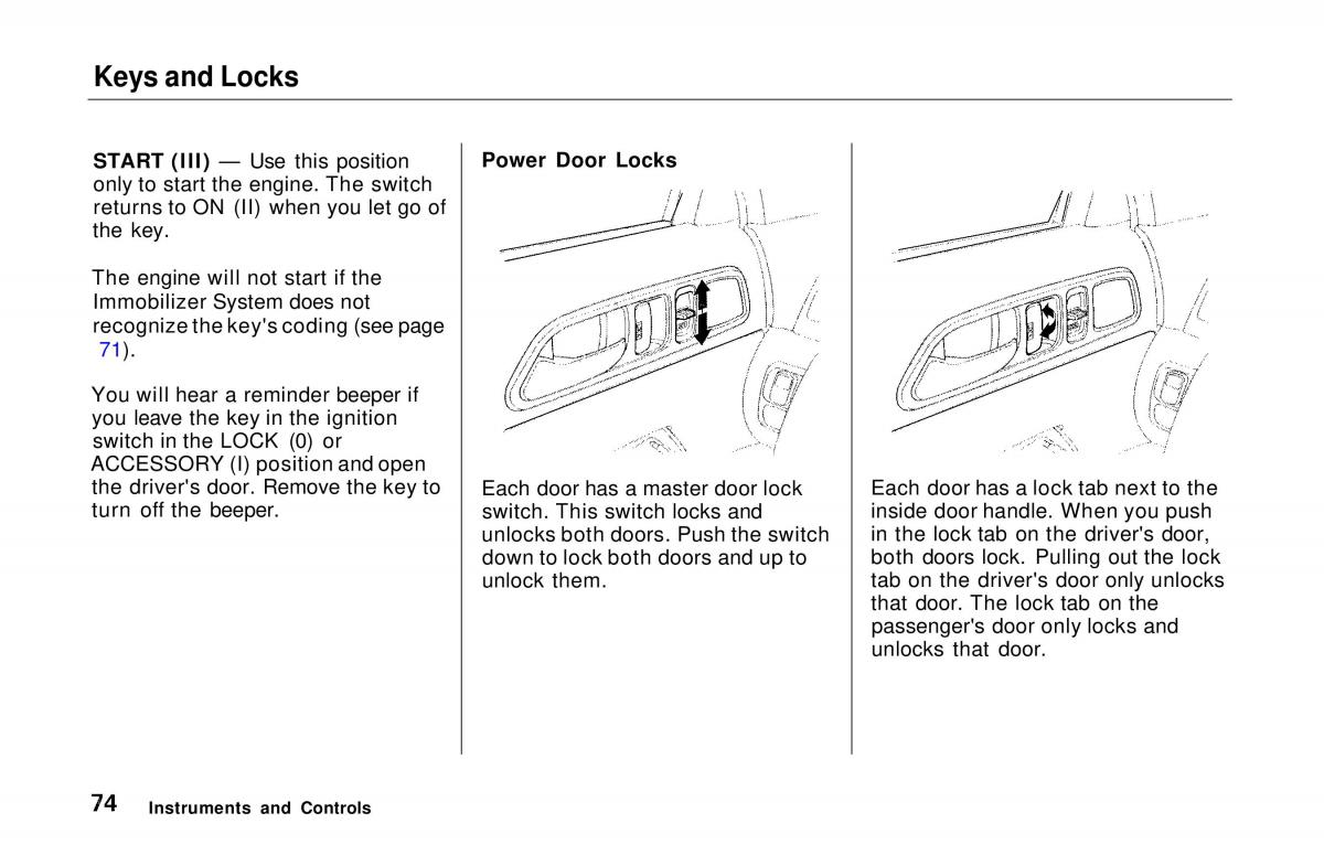 manual  Honda Prelude V 5 owners manual / page 75