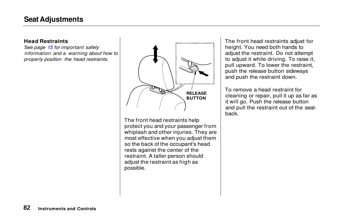 manual  Honda Prelude V 5 owners manual / page 83