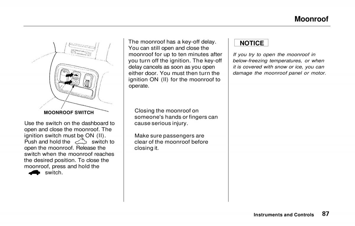 manual  Honda Prelude V 5 owners manual / page 88