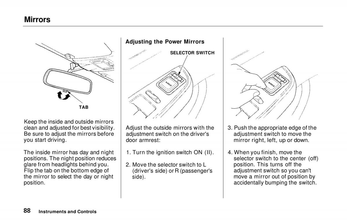 manual  Honda Prelude V 5 owners manual / page 89