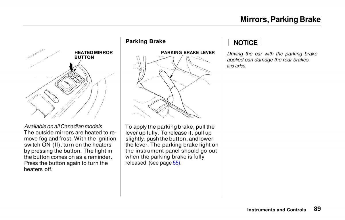 manual  Honda Prelude V 5 owners manual / page 90