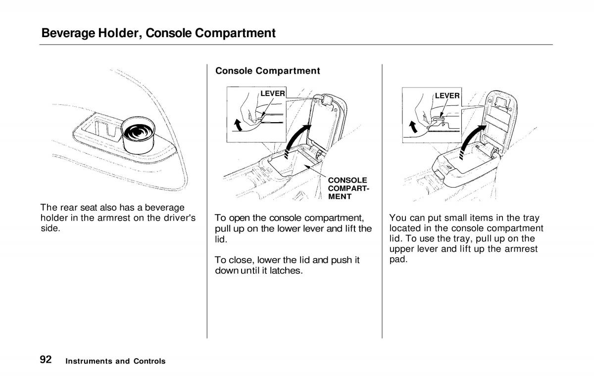 manual  Honda Prelude V 5 owners manual / page 93