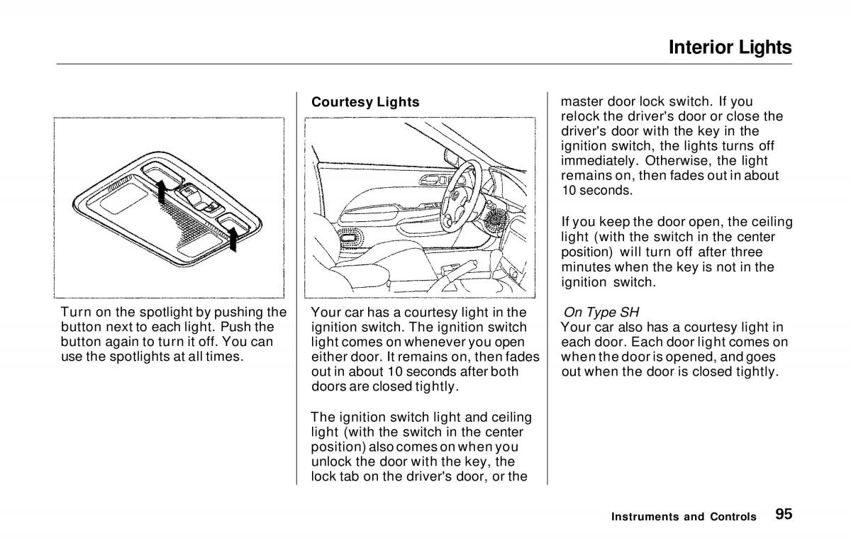 manual  Honda Prelude V 5 owners manual / page 96