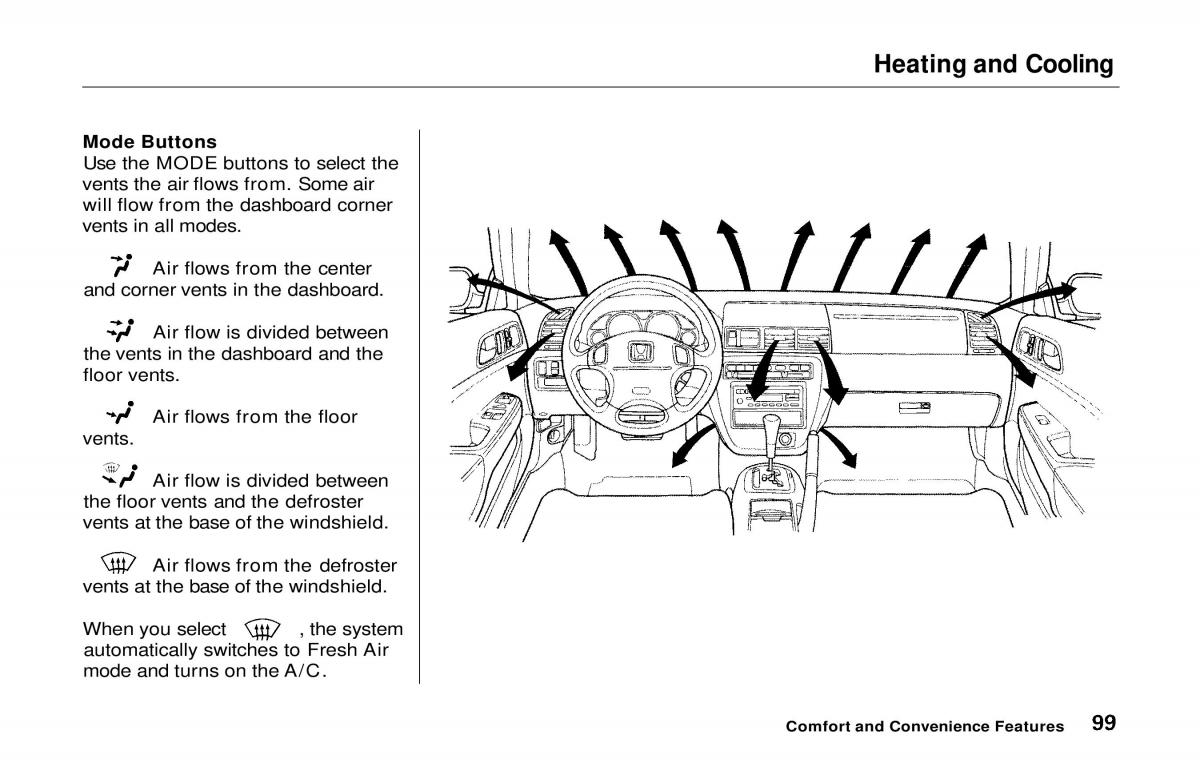 manual  Honda Prelude V 5 owners manual / page 99