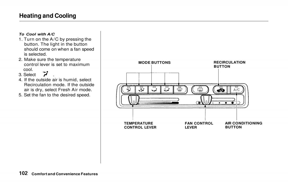 manual  Honda Prelude V 5 owners manual / page 102