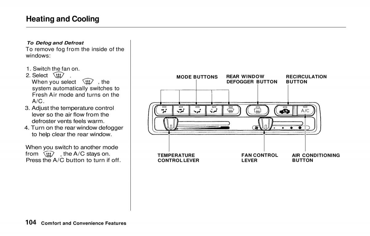 manual  Honda Prelude V 5 owners manual / page 104