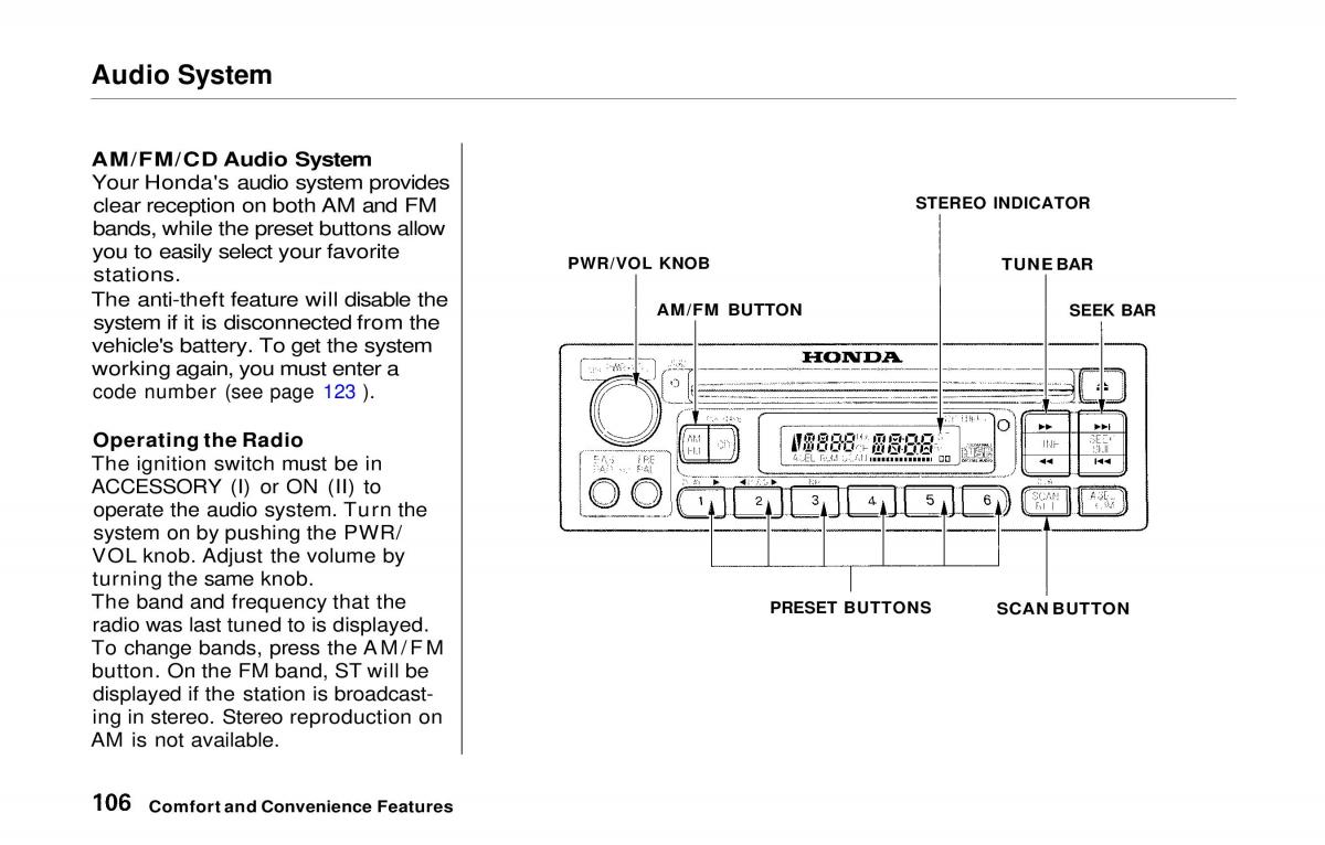 manual  Honda Prelude V 5 owners manual / page 106