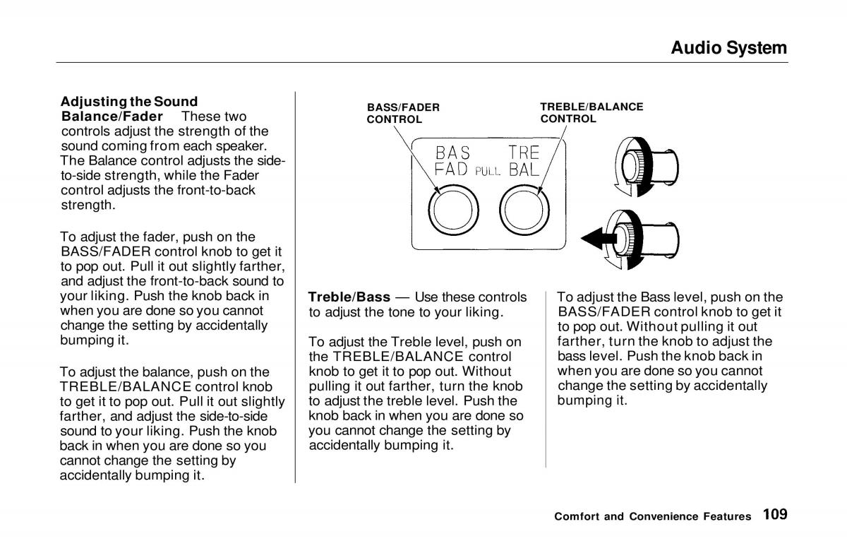 manual  Honda Prelude V 5 owners manual / page 109