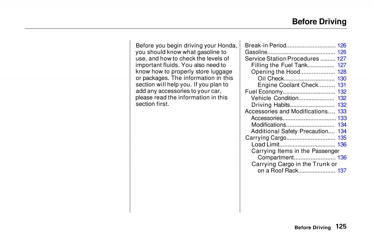 manual  Honda Prelude V 5 owners manual / page 124