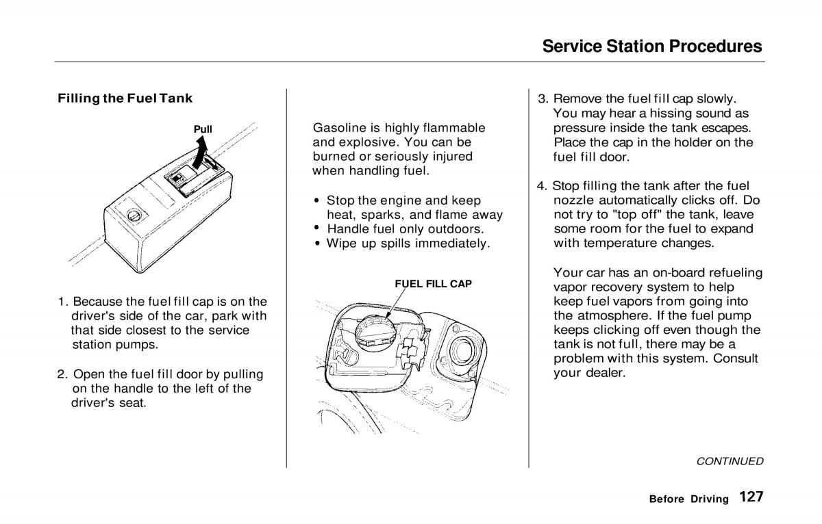 manual  Honda Prelude V 5 owners manual / page 126