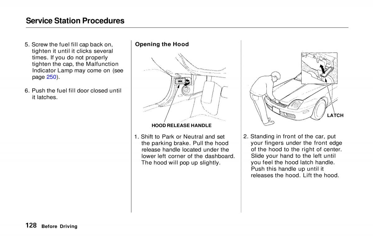 manual  Honda Prelude V 5 owners manual / page 127