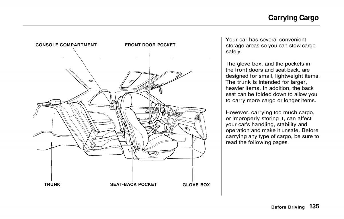 manual  Honda Prelude V 5 owners manual / page 134