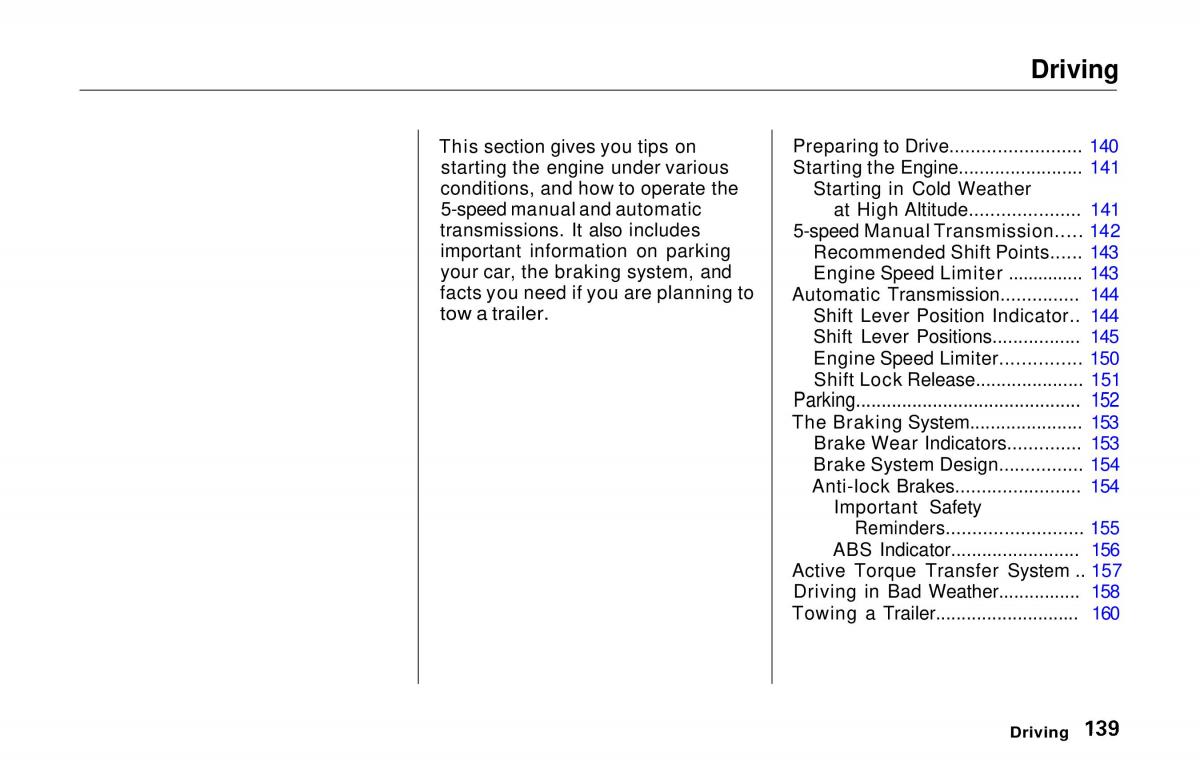 manual  Honda Prelude V 5 owners manual / page 137