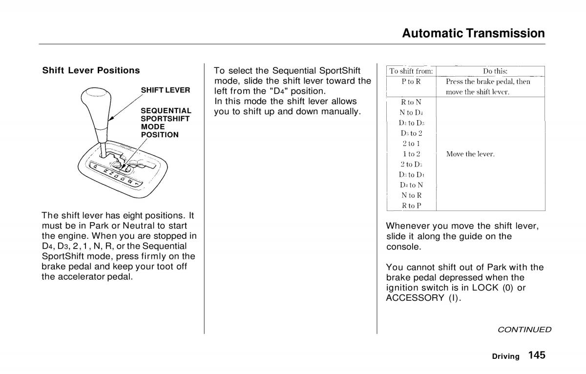 manual  Honda Prelude V 5 owners manual / page 143