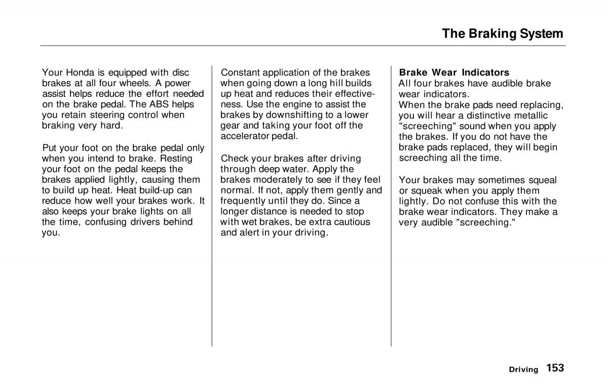 manual  Honda Prelude V 5 owners manual / page 151