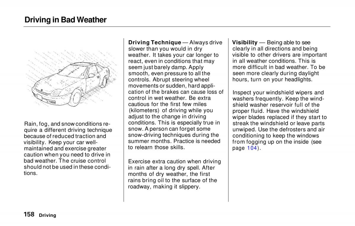 manual  Honda Prelude V 5 owners manual / page 156