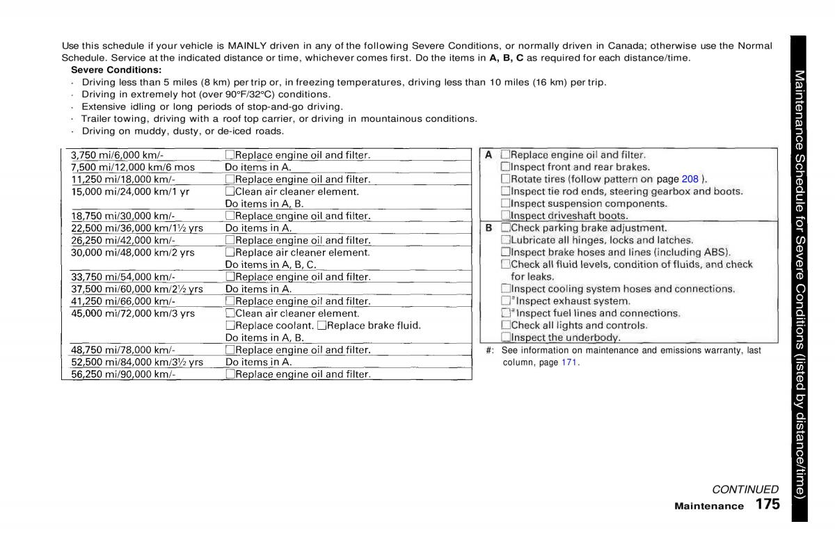 manual  Honda Prelude V 5 owners manual / page 172