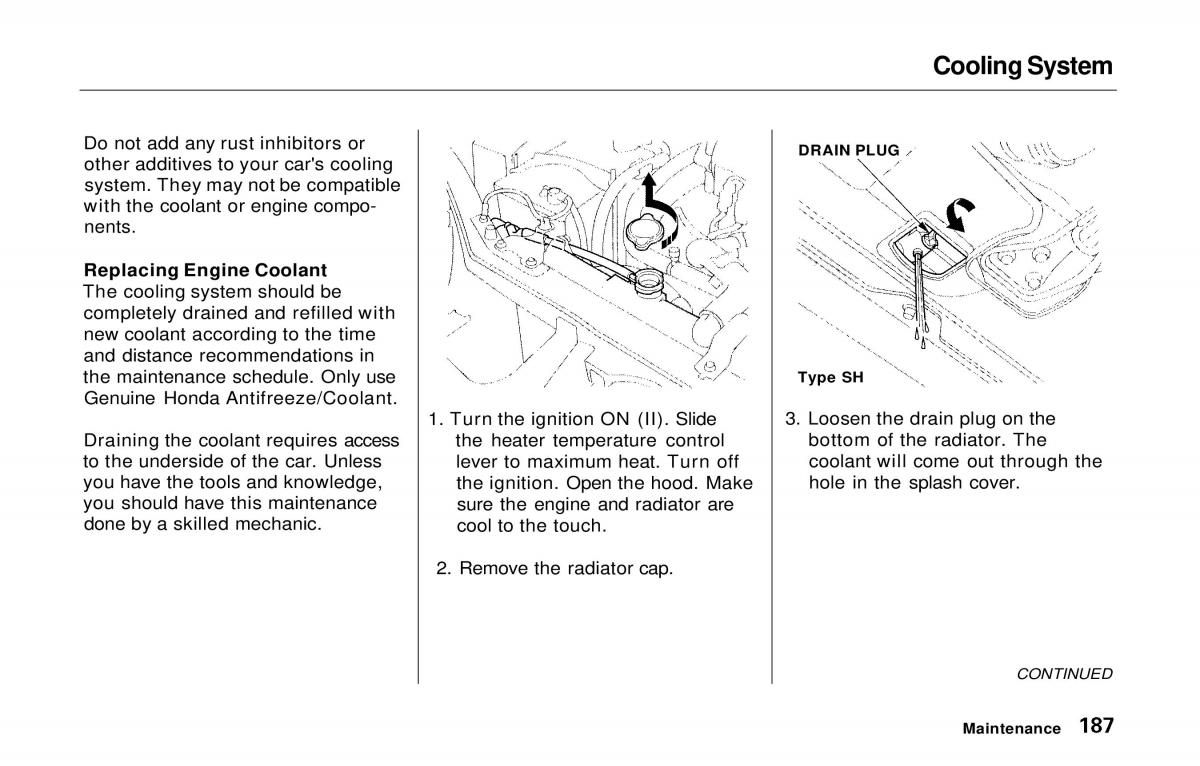 manual  Honda Prelude V 5 owners manual / page 184