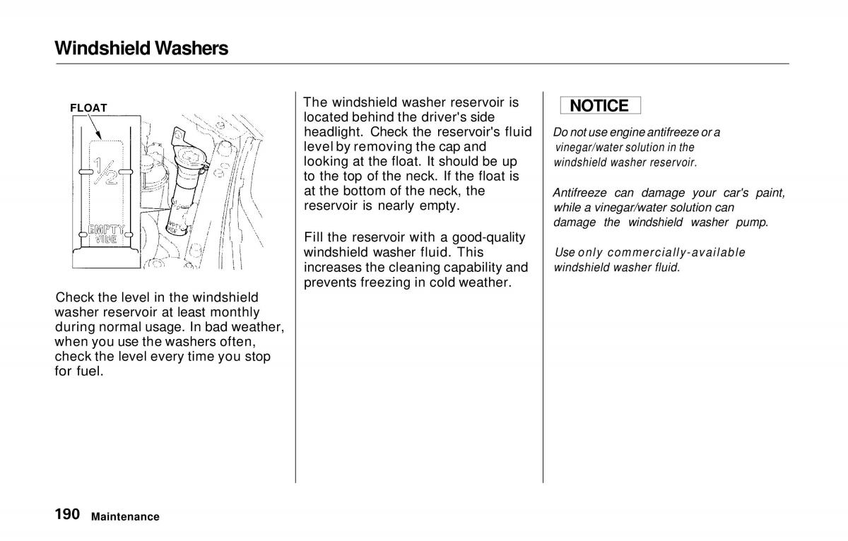 manual  Honda Prelude V 5 owners manual / page 187