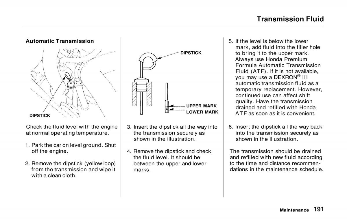 manual  Honda Prelude V 5 owners manual / page 188