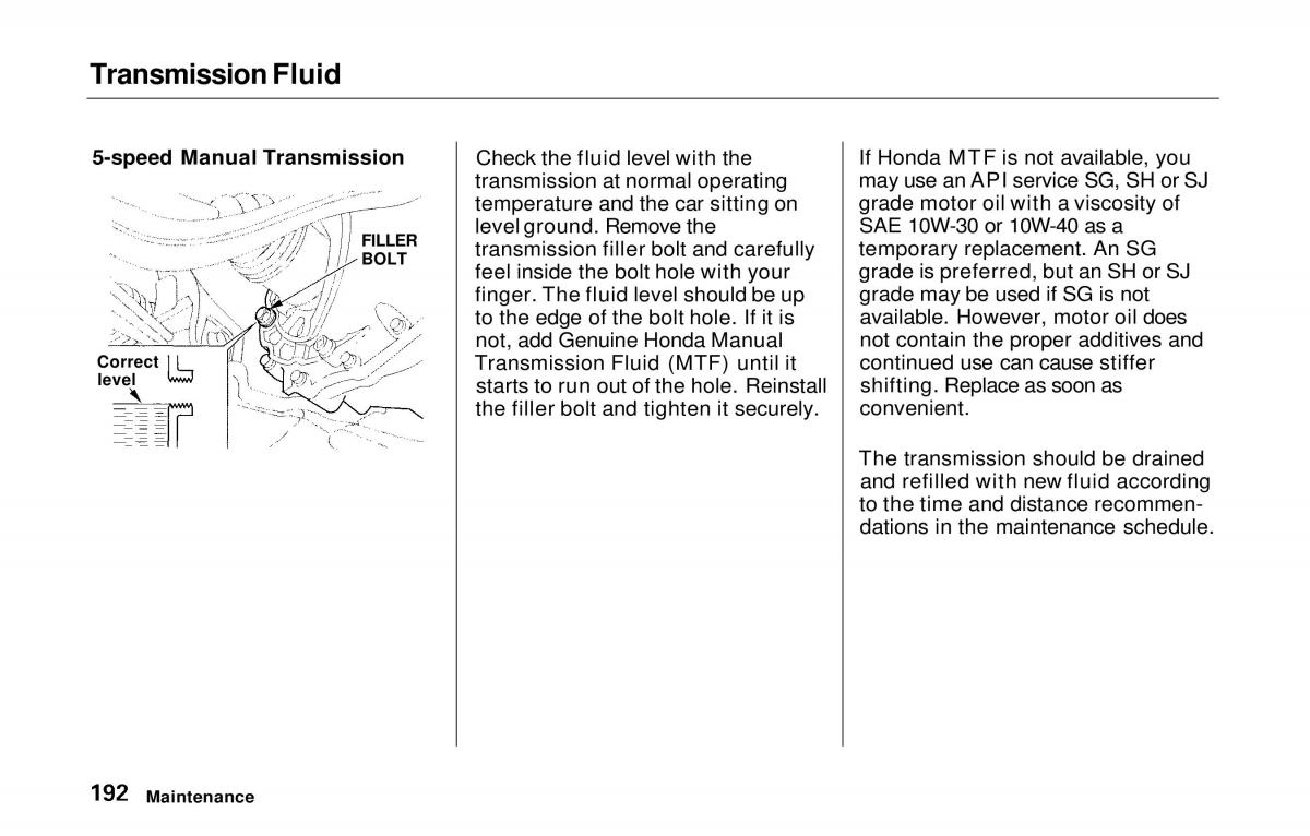 manual  Honda Prelude V 5 owners manual / page 189